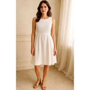 Anthropologie White Midi Dress